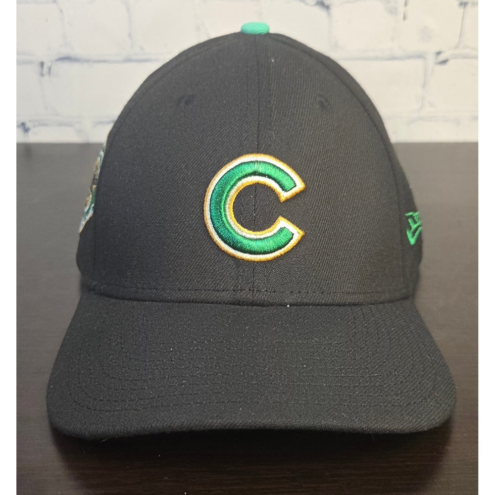 New Era 39THIRTY Black Chicago Cubs St Patricks Day Flex Hat L/XL MLB Cap